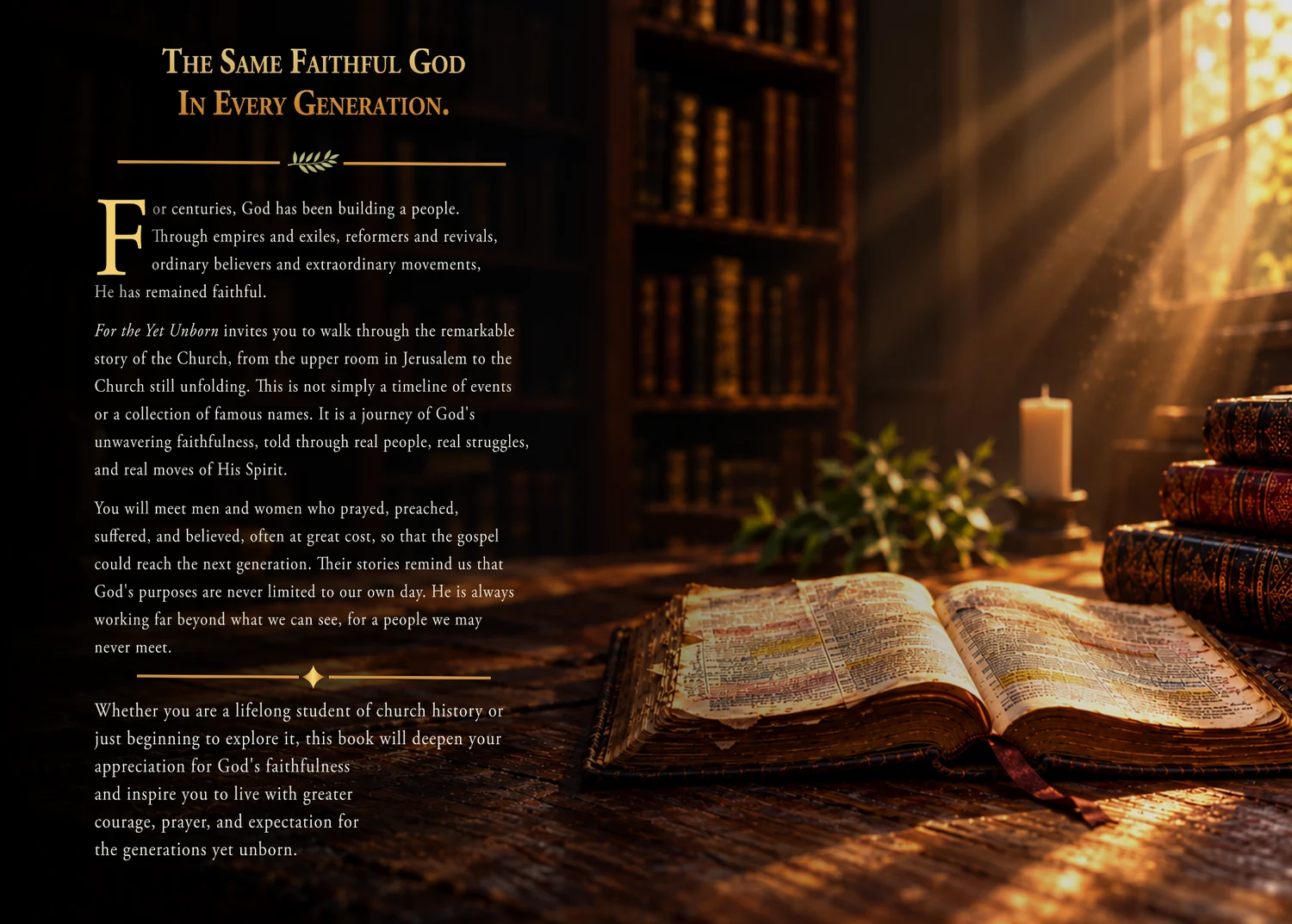 Back-cover text displayed in its complete library-scene layout
